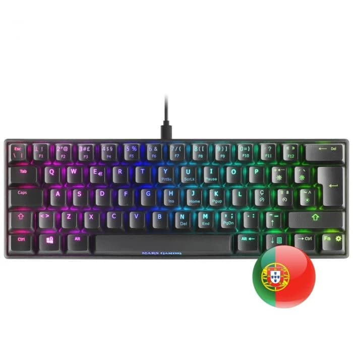 Teclado Mecânico Mars Gaming MKMini 60% Outemu Pro Blue