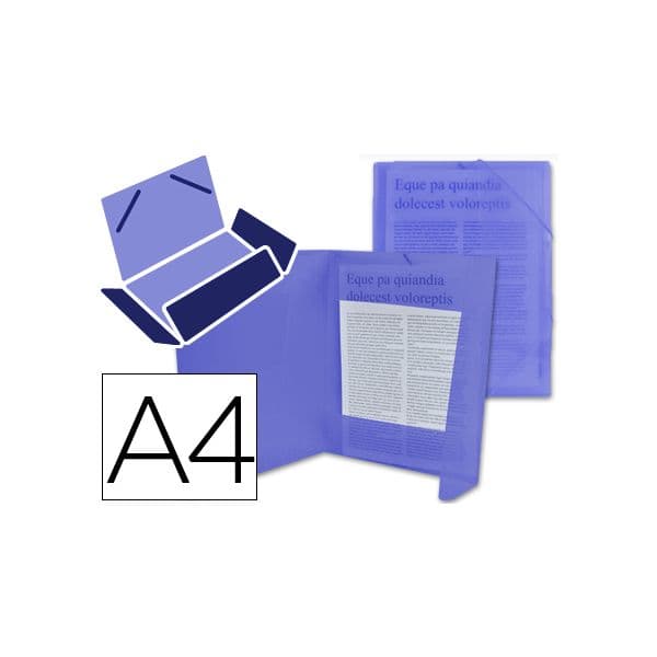 Liderpapel Pasta de Elasticos PP A4 Azul - 034962