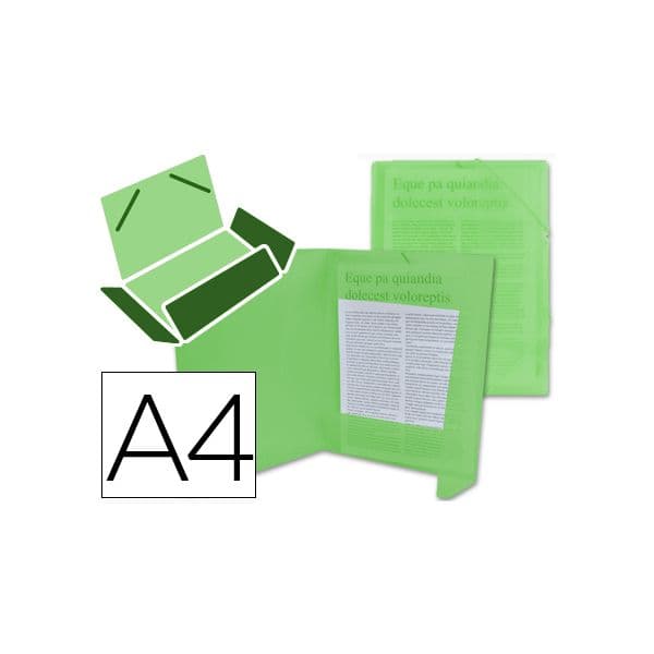 Liderpapel Pasta de Elasticos PP A4 Verde - 034963