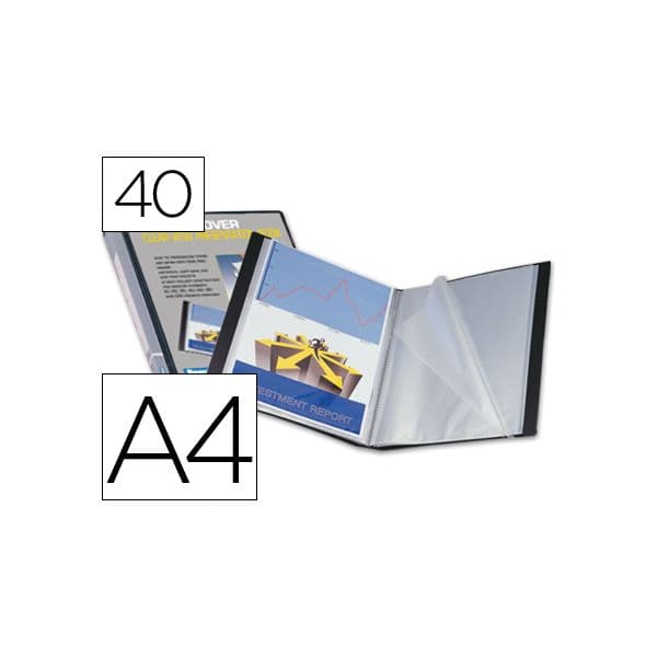 Liderpapel Capa Catálogo A4 40 Bolsas Preto - CJ61