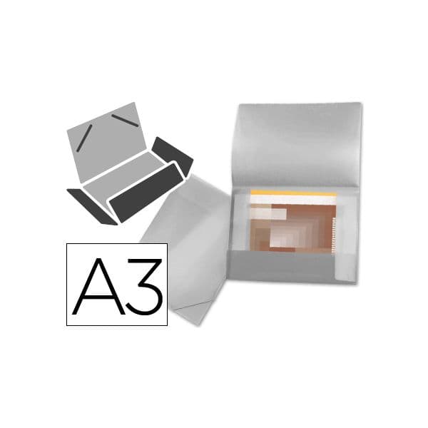 LiderPapel Pasta PP A3 c/ Elásticos Clear - SS20