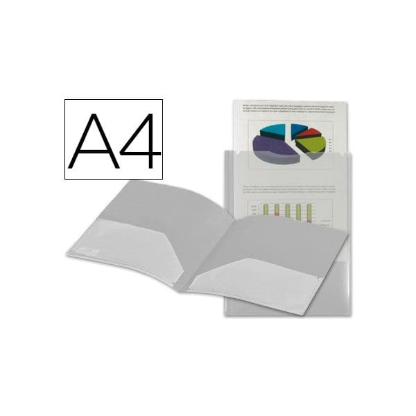 LiderPapel Pasta A4 Bolsa Dupla Crystal - KG04