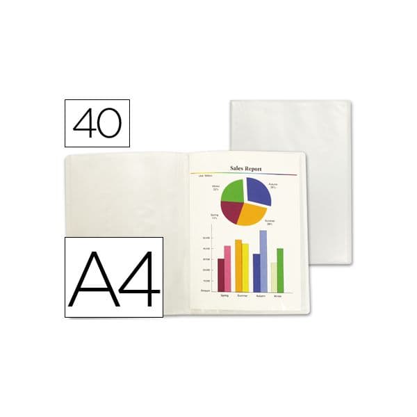 Liderpapel Capa Catálogo PP DIN 40 Bolsas Clear - CJ27