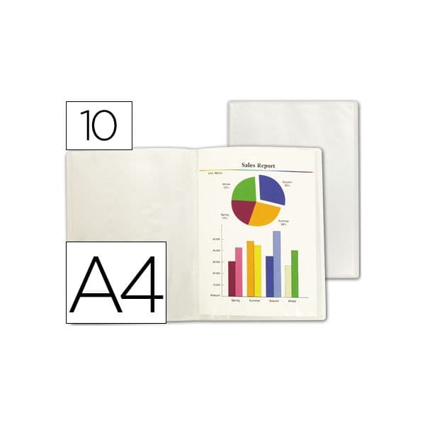 Liderpapel Pasta Catálogo A4 10 Bolsas Clear - CJ77