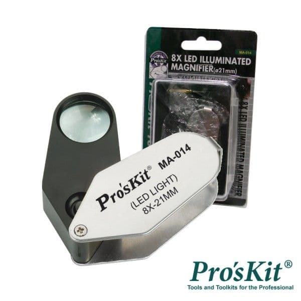 Pro's Kit Lupa de Bolso 8X C/ led