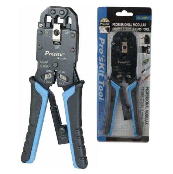Proskit Alicate Cravar Fichas RJ11 / RJ12 / RJ22 / RJ45 - CP-376KX