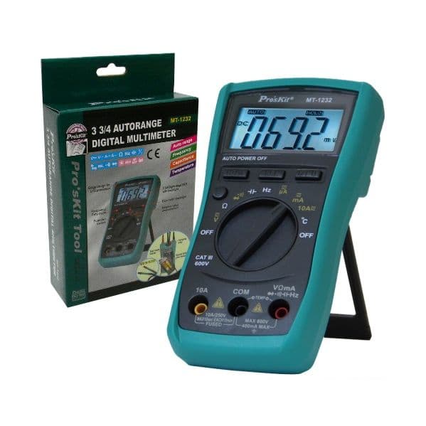 Proskit Multimetro Digital Profissional com 3 ½ Digitos - MT-1232