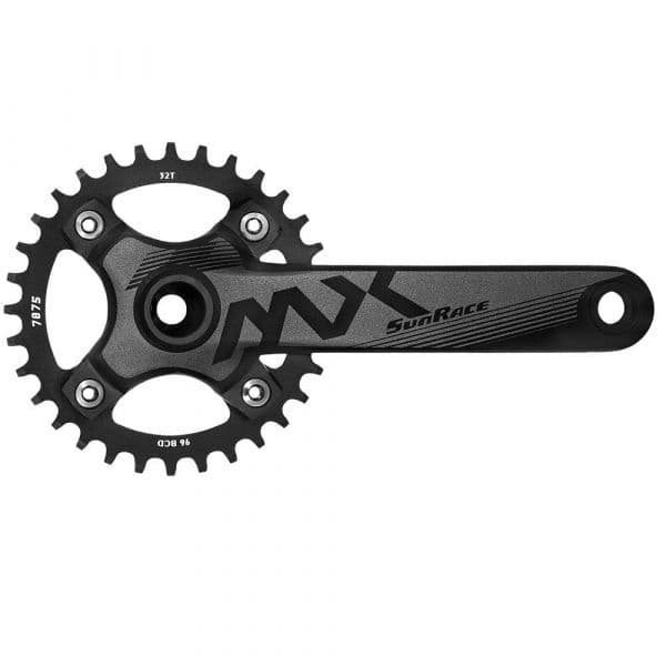 Sunrace Pedaleiro Fcm 10/11/12-speed Crankset Black