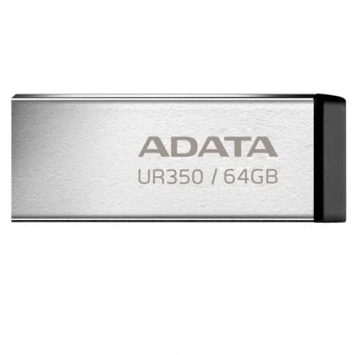 ADATA 64GB UR350 USB 3.2 Gen 1 Preto/Níquel Metálico