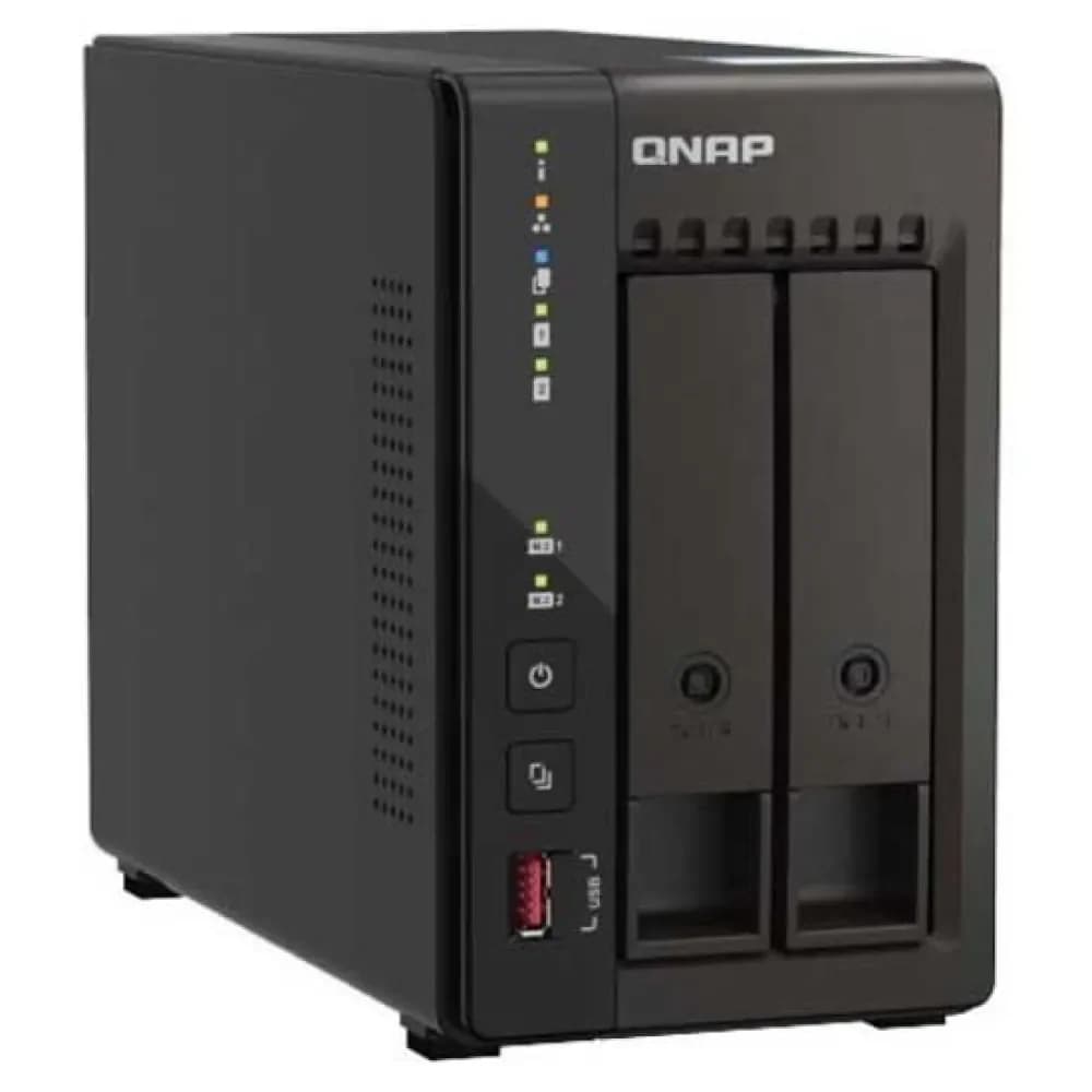 QNAP NAS 2 Baías Intel Celeron J6412 4C/4T 2.6GHz/8GB 2x2.5GbE/USB/Torre - TS-253E-8G