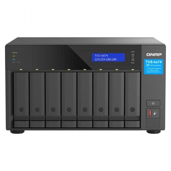 QNAP NAS TVS-H874-I5-32G 8 Baías Intel Core i5-12400 32GB DDR4 QuTS hero Preto