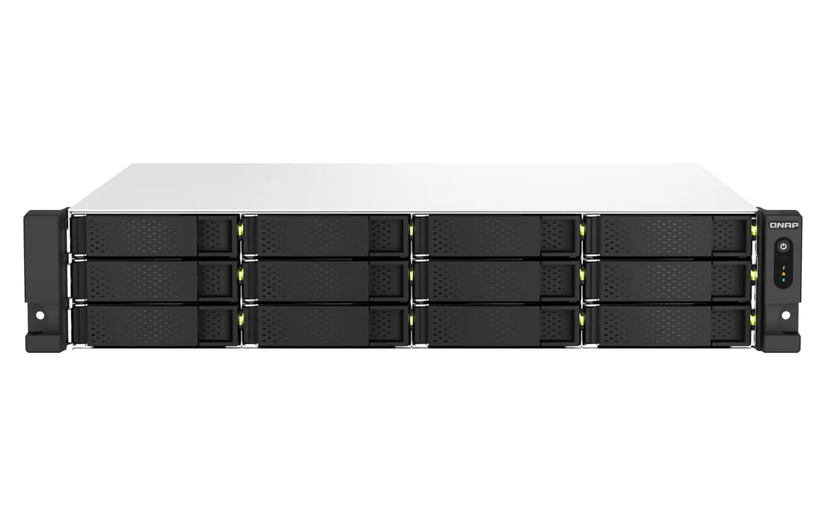 QNAP Servidor NAS TS-1264U-RP 12 Baías 8GB Intel Celeron N5095 2U 2.5GbE