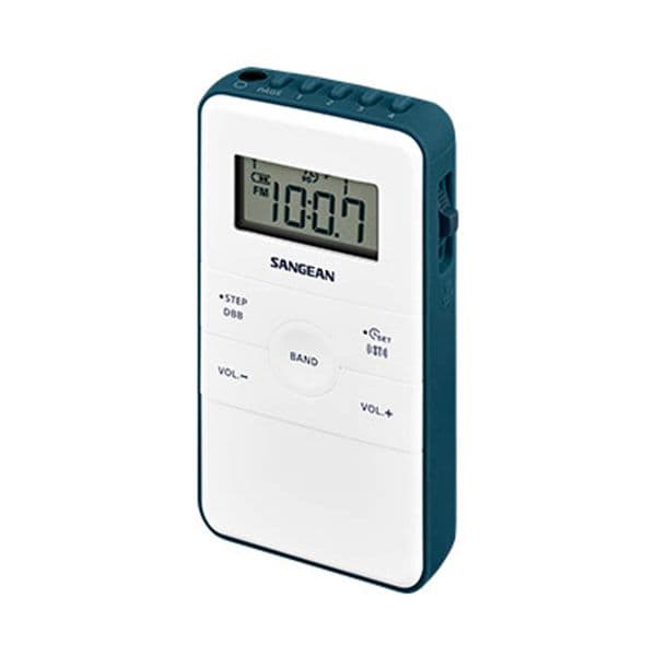 Sangean Rádio Portátil DT-140 FM AM Recarregável Branco/Azul