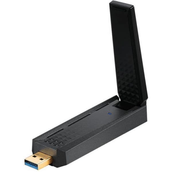 MSI GUAXE54 Adaptador USB WiFi AXE5400 Triple Band WiFi 6E USB 2.0 Preto