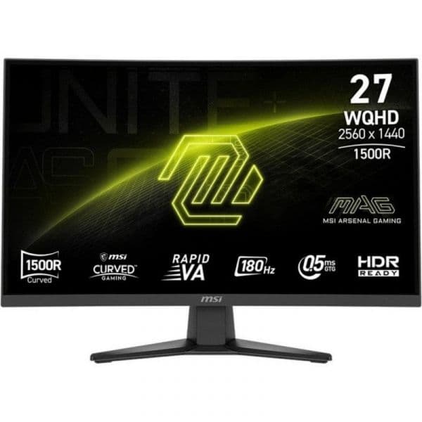 Monitor MSI MAG 275CQF E18 Curvo 27" WQHD 180Hz Rapid VA HDR Adaptive-Sync