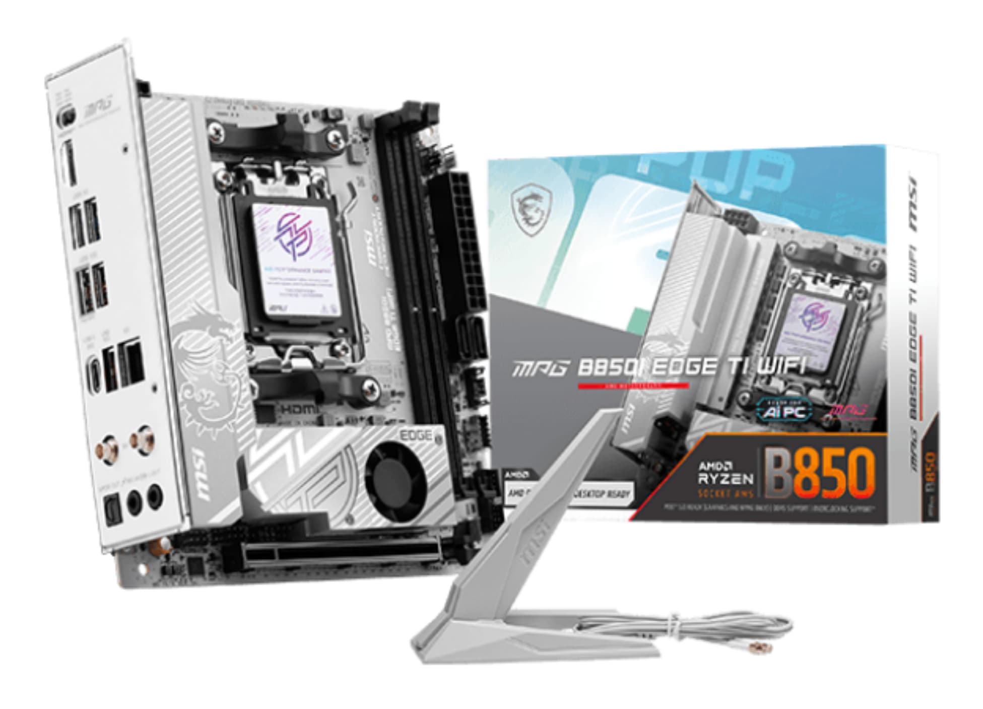 Motherboard MSI MPG B850I EDGE TI WIFI Mini-ITX B850 AM5 Wi-Fi 7 DDR5 M.2
