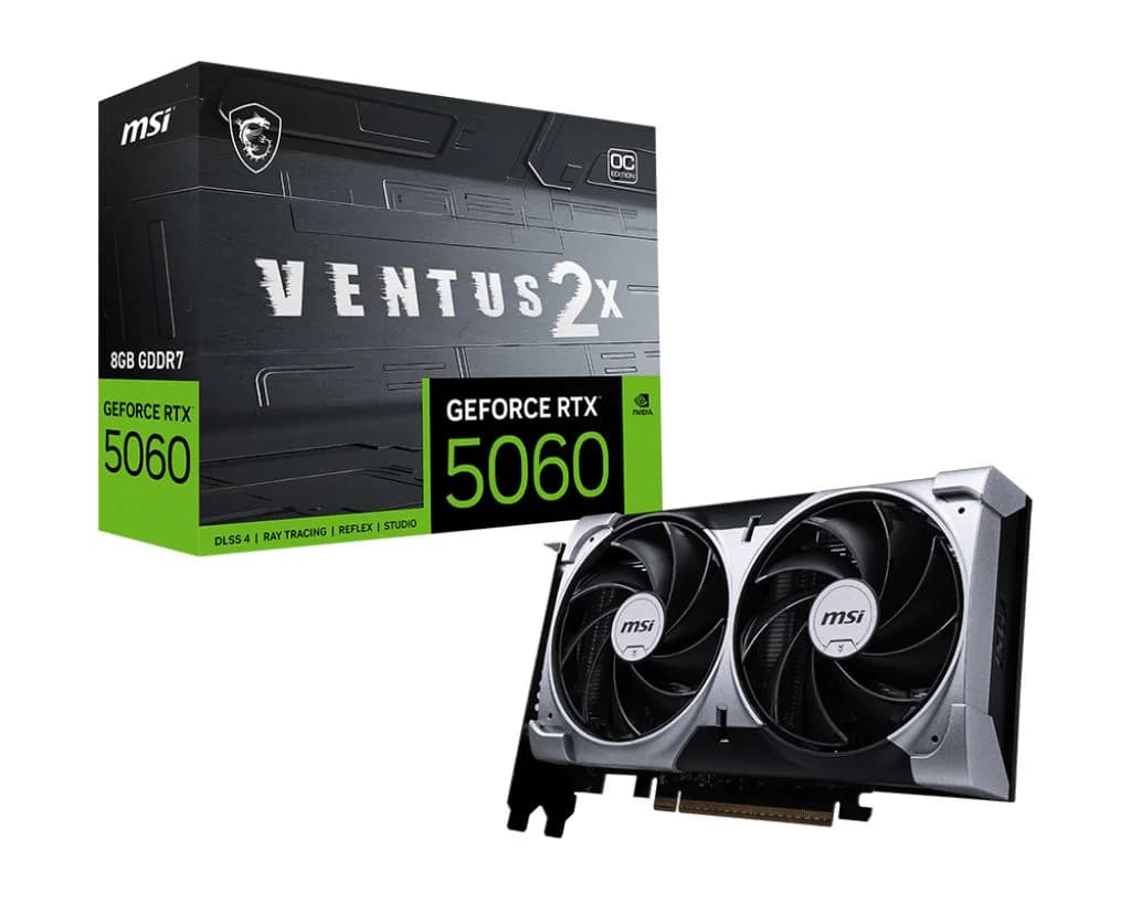 MSI GeForce RTX 5060 Ventus 2X OC V1 8GB GDDR7 DLSS4 - Império Multimédia