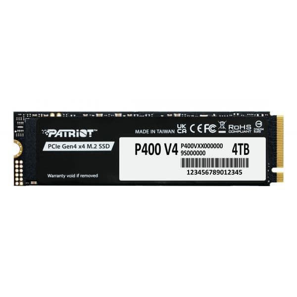 SSD Patriot 4TB P400 V4 M.2 2280 PCIe Gen4 x4 NVMe 2.0