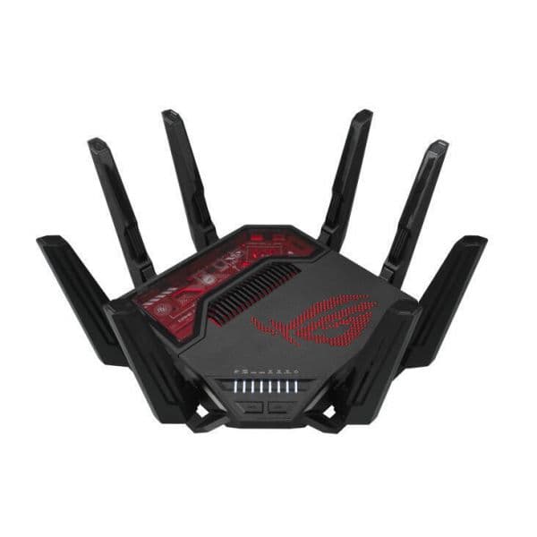 ASUS ROG Rapture GT-BE19000 Router WiFi 7 Multi-Gigabit Ethernet Tri-Band 2.4/5/6GHz Preto/Vermelho