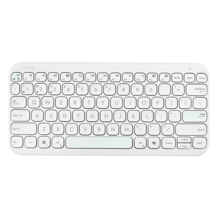 Teclado Asus KW100 Marshmallow Copilot Sem Fios Branco