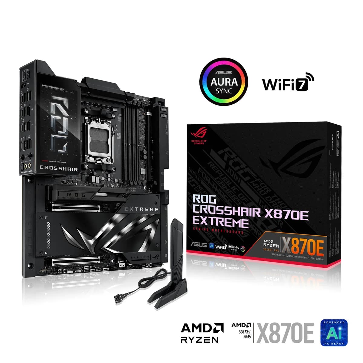 Motherboard ASUS ROG Crosshair X870E Extreme E-ATX X870E AM5 Wi-Fi 7 LAN 10G RGB