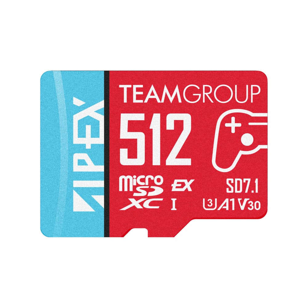 Team Group 512GB MicroSD Express Apex SD7.1 800MB/s para Nintendo Switch 2 / ROG Ally com Proteção Avançada