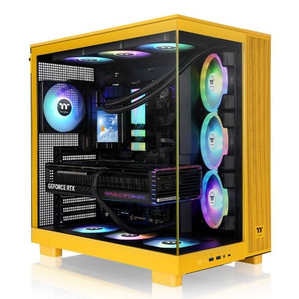 Thermaltake View 380 XL TG ARGB Vidro Temperado Amarelo