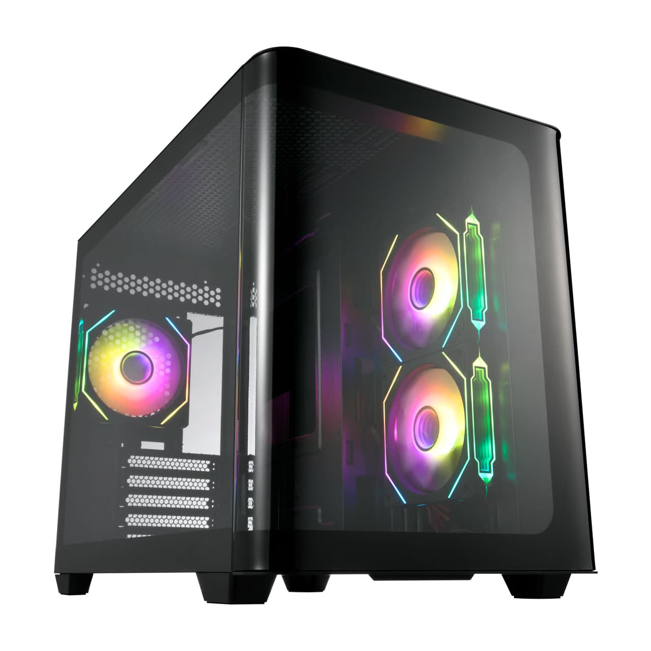 FSP S380 RGB Vidro Temperado Preto