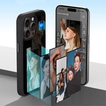 Capa DIY com exibição personalizável para iPhone 15 Pro Max