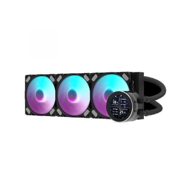 darkFlash Dn360s Black 360mm 3 Ventoinhas ARGB Ecrã IPS