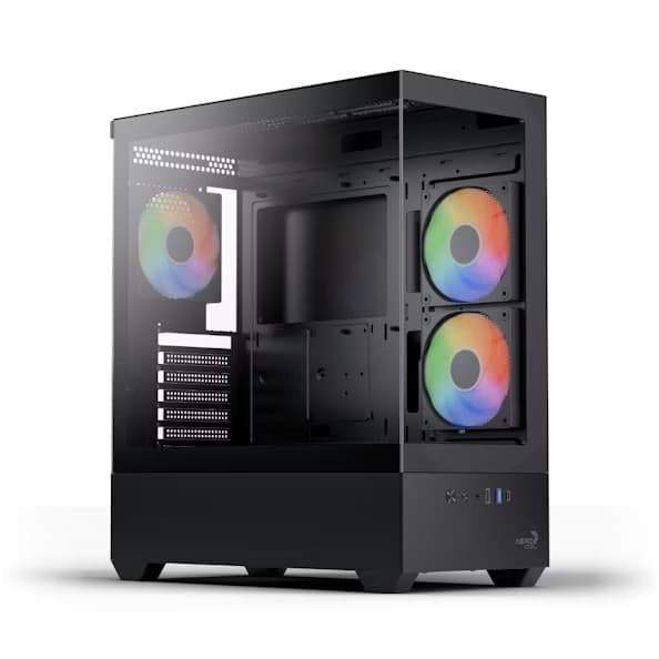 Aerocool P500D Digi ARGB Vidro Temperado Branco
