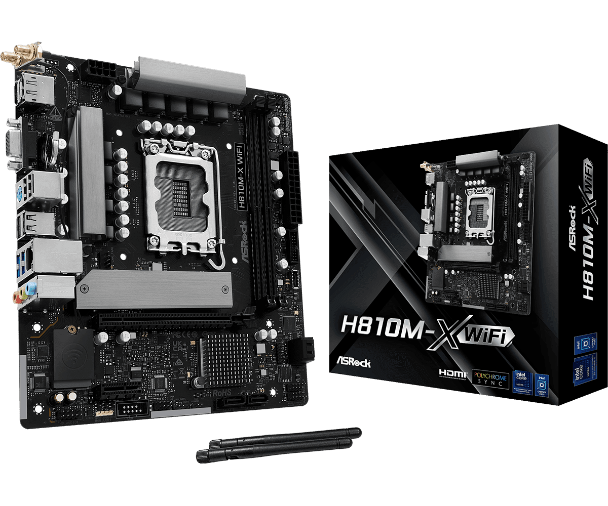 Motherboard AsRock H810M-X WiFi LGA1851