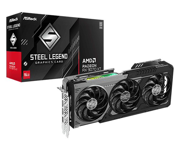 AsRock Radeon RX 9070 XT Steel Legend Dark 16GB GDDR6