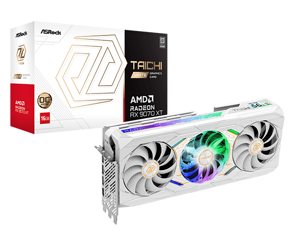 AsRock AMD Radeon RX 9070 XT Taichi White TCW 16GB GDDR6