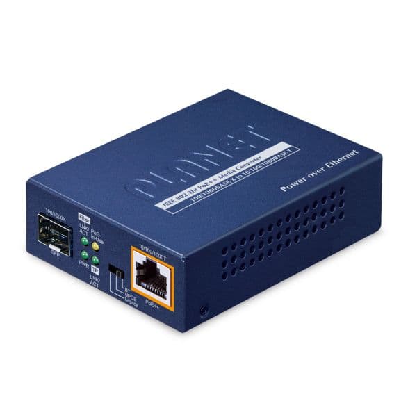 Planet Conversor de Mídia PoE SFP GE++ 95W GUP-805A-95W