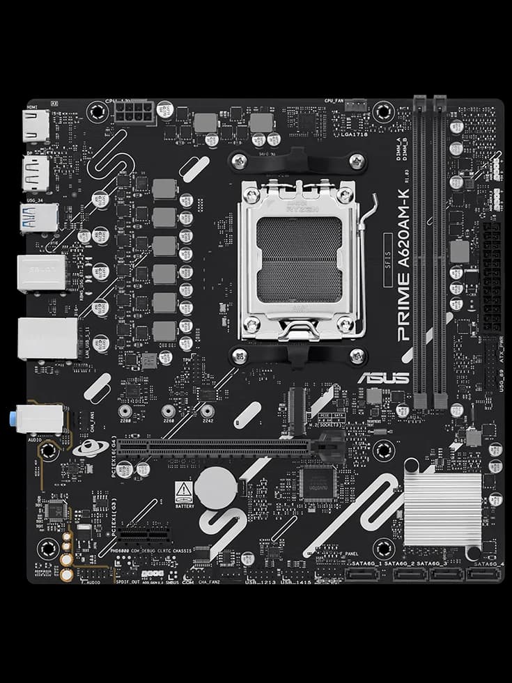 Motherboard ASUS PRIME A620AM-K AMD A620A Socket AM5 DDR5 Micro ATX Gigabit RGB