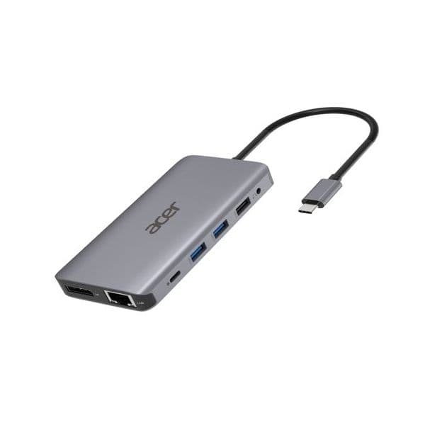 Acer Docking Station 12 em 1 USB-C para USB/HDMI/DP/RJ45 Prateada