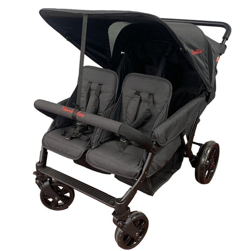 Carrinho De Bebé 4 Lugares Lidoo Star Preto Completo Familidoo