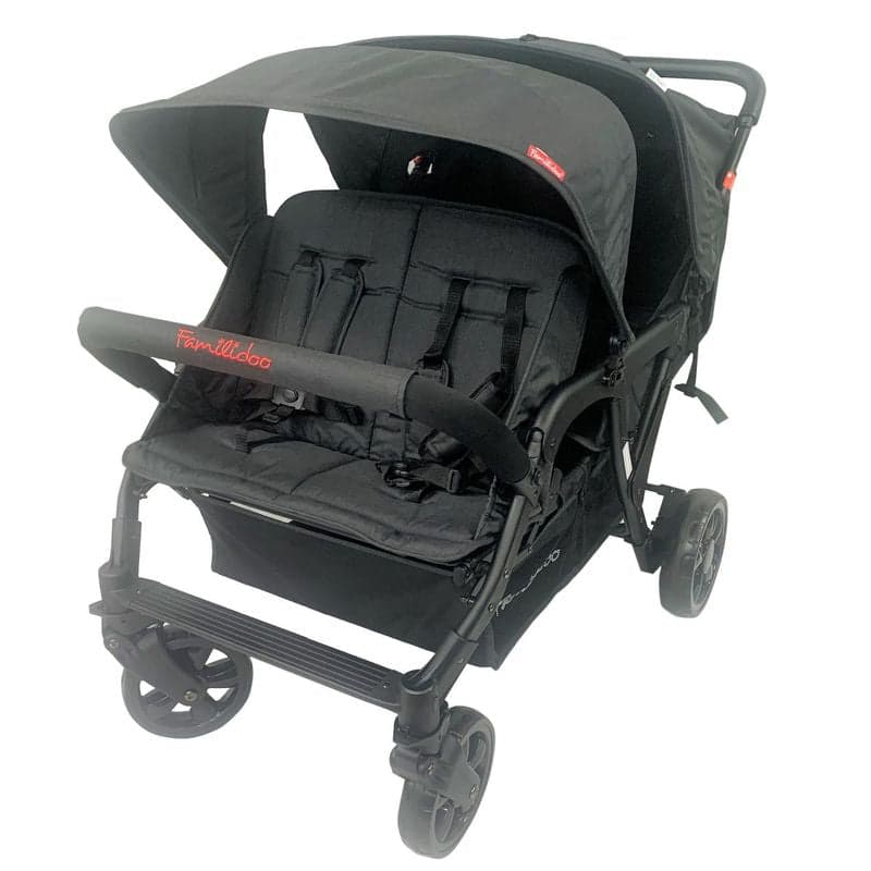 Carrinho De Bebé 4 Lugares Lidoo City H4E Preto Completo Familidoo