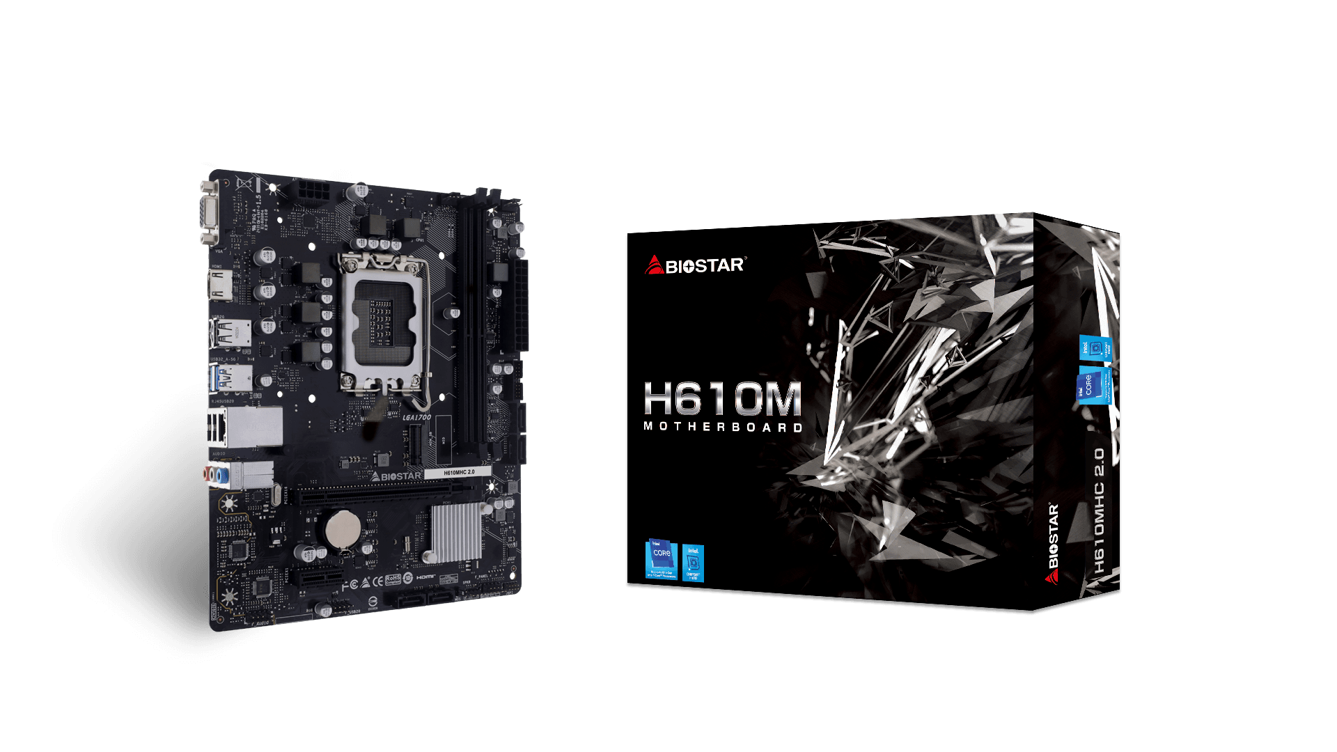 Motherboard Biostar H610MHC 2.0 Micro-ATX H610 LGA1700 DDR4 Gigabit Ethernet M.2