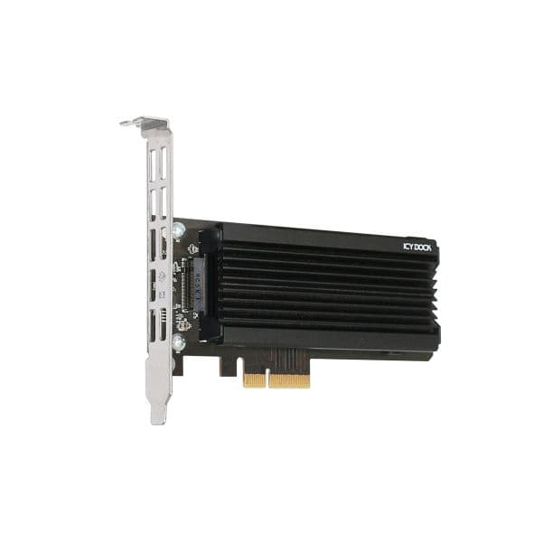 Icy Dock Adaptador PCIe M.2 NVMe MB987M2P-1B com Dissipador de Calor Black