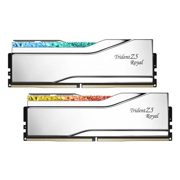 Memória RAM G.SKILL 64GB (2x32GB) Trident Z5 Royal DDR5-6400 CL32-39-39-102 1.40V Intel XMP Silver