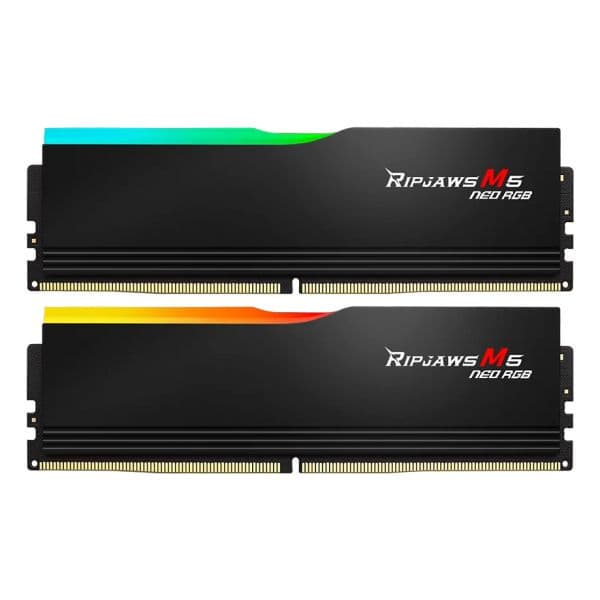 Memória RAM G.SKILL 64GB (2x32GB) Ripjaws M5 Neo RGB DDR5-6000 CL32-38-38-96 1.40V AMD EXPO Black