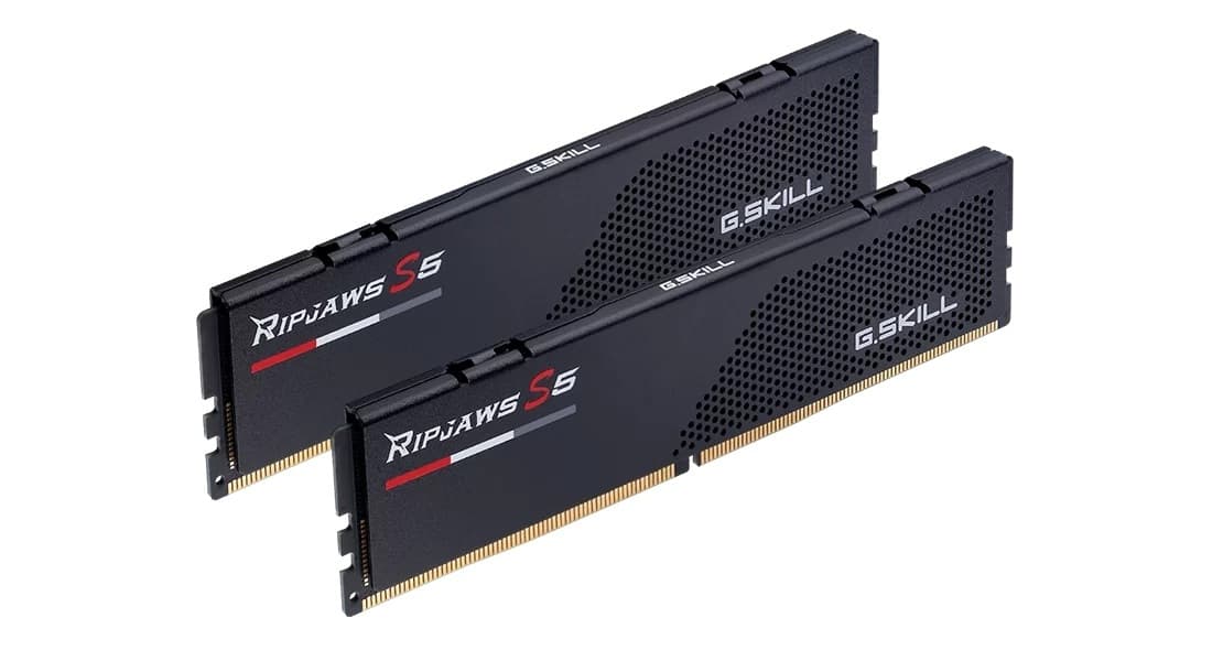 Memória RAM G.SKILL 64GB (2x32GB) Ripjaws S5 DDR5-6000 CL28-36-36-96 1.40V Intel XMP Black