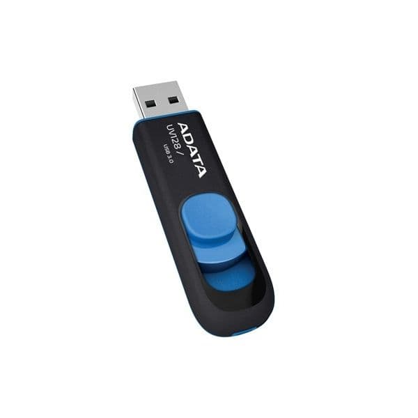 ADATA 64GB DashDrive UV128 Black/Blue - AUV128-64G-RBE
