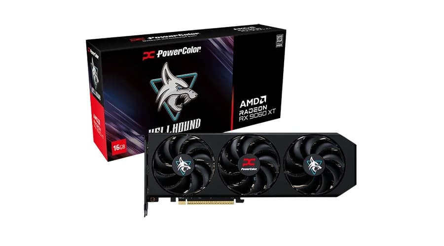 PowerColor Hellhound AMD Radeon RX 9060 XT OC 16GB GDDR6 FSR 4