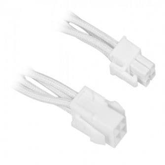 BitFenix 4-Pin ATX12V Sleeved White / White 45cm - BFA-MSC-4ATX45WW-RP