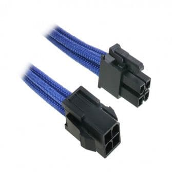 BitFenix 4-Pin ATX12V Sleeved Blue / Black 45cm - BFA-MSC-4ATX45BK-RP