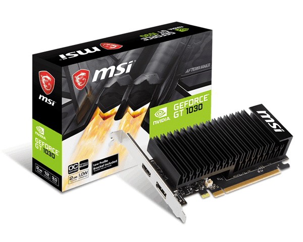 PLACA GRÁFICA MSI NVIDIA GEFORCE GT 1030 OC | 2 GB | GDDR4 | DISCRETO
