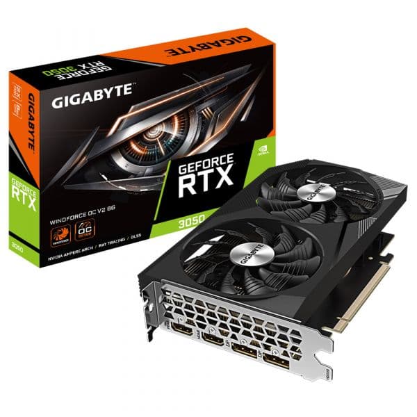 Placa Gráfica Gigabyte GeForce RTX 3050 Windforce OC V2 8GB GDDR6